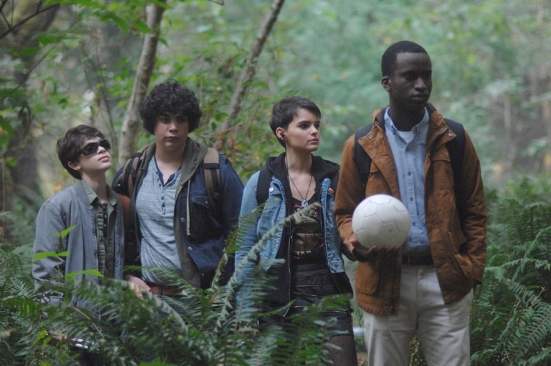 Hunter Dillon, Cyrus Arnold, Brianna Hildebrand, and Alex Barima in the season two premiere. Image: Sergei Bachlakov/FOX